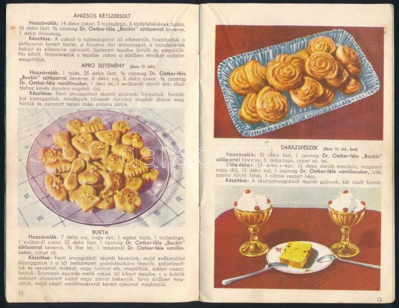cca 1930 Dr. Oetker sütemény receptek receptfüzet 31p. - Image 2