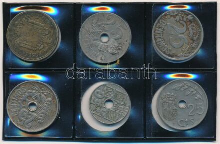 Spanyolország 1925-1953. 25c-2 1/2P (6xklf) T:2-3 Spain 1925-1953. 25 Centimos - 2 1/2 Pesetas (6xdiff) C:XF-F
