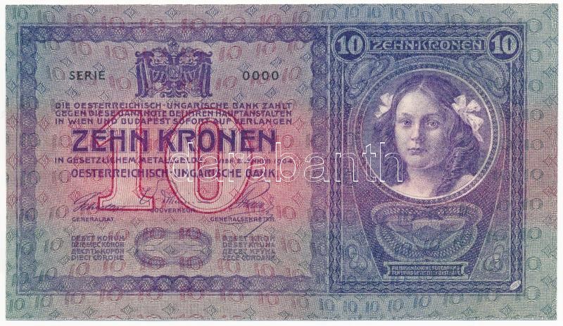 1904. 10K '0000 000000' modern másolat 'COPY' jelzéssel T:I - Image 2