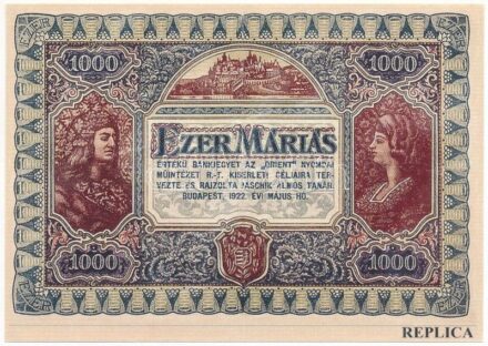 1955. 1000 Máriás modern másolat 'REPLICA' jelzéssel T:I