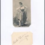 Blaha Lujza (1850-1926) színésznő aláírása papírlapon, mellékelve egy őt ábrázoló képeslap - Image 3