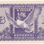 1946. 10.000.000BP vágáshiba miatt erősen eltolódott elő- és hátlapi nyomat T:I- Adamo P38 - Image 2