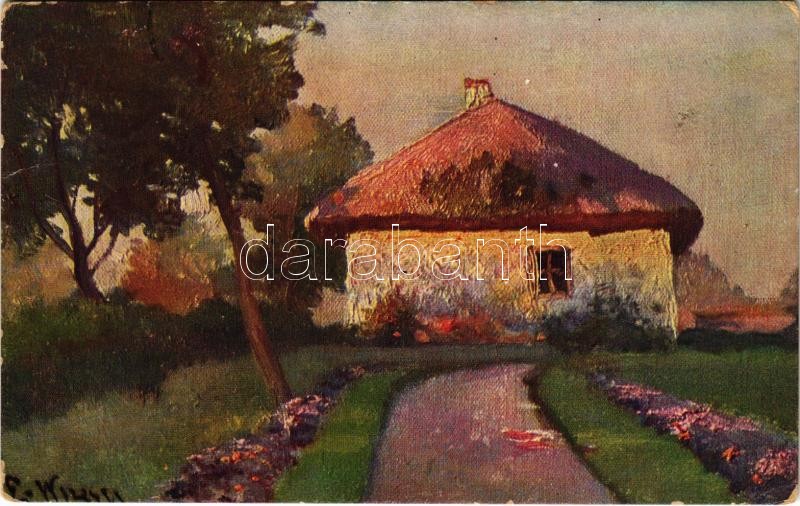 1911 Landscape art postcard. artist signed (fa)