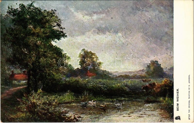 Beim Weiher. Raphael Tuck & Sons' 'Oilette' Postcard 122. s: S. Johnson