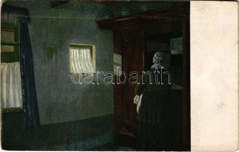 1919 Am Linnenschrank. Museum der bildenden Künste zu Leipzig. Verlag v. E. A. Seemann Nr. 17. s: J. G. Dreydorff (EK)