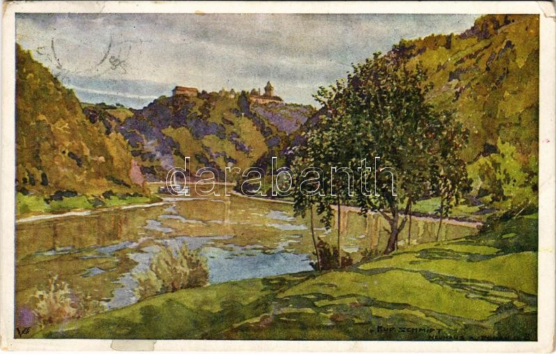 Neuhaus an der Donau, castle, steamship. s: Rud. Schmidt (tears)