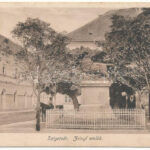 1929 Szigetvár, Zrínyi emlék, Korona szálloda, gyógyszertár