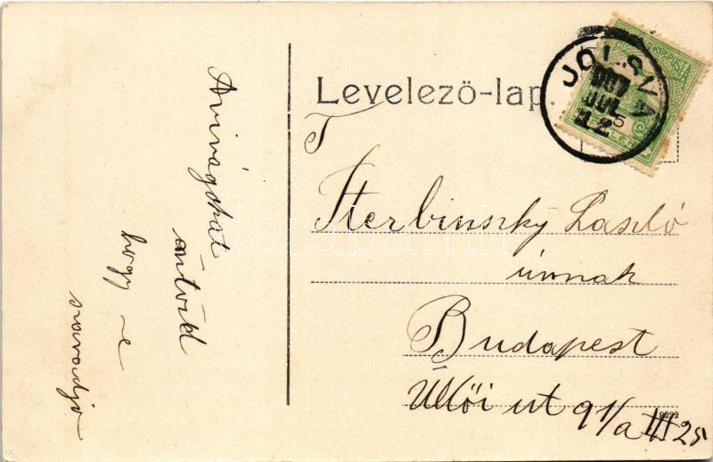 1907 Murány, Murányalja, Muránsky hrad; Gömör megyei vár tervezete / castle - Image 2