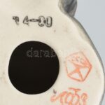 Lomonoszov szovjet medve, festett porcelán, jelzett, hibátlan, m:10cm - Image 3