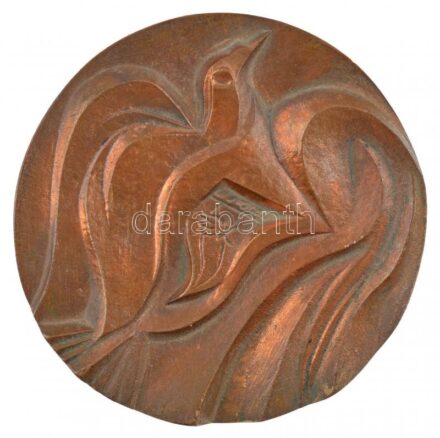 ~1970-1980. 'A Kisdobosok és Úttörők körében végzett kiemelkedő mozgalmi munkáért - Orosháza' bronz emlékérem (~88-90mm) T:1- hátlapon részben lakkozott