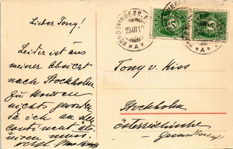 1910 Oslo, Christiania, Kristiania; Grand Hotel, Conditori - Image 2