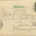 1900 Cuxhaven, Gruss aus dem Nordseebad. Meteor Bitte gegen das Licht zu halten / hold to light litho - Image 2