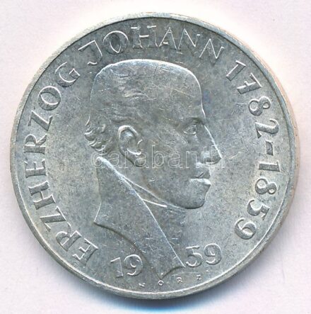 Ausztria 1959. 25Sch Ag 'Johann főherceg' T:2 kis patina Austria 1959. 25 Schilling Ag 'Archduke Johann' C:XF small patina Krause KM#2887