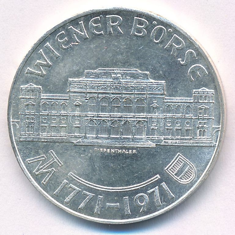 Ausztria 1971. 25Sch Ag '200 éves a Bécsi Tőzsde' T:2 Austria 1971. 25 Schilling Ag '200th Anniversary of the Vienna Exchange' C:XF Krause KM#2910