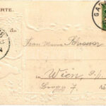 1902 Garmisch. Gebrüder Metz No. 19537. Embossed Art Nouveau, litho - Image 2