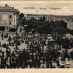 1915 Przemysl, Rynek / Ringplatz / market square, shops of F. Perlik and S. Lien (EK)