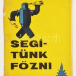 cca 1960 Segítünk főzni GÁZ tűzhely 28 db kisplakát méretű receptlap reklámokkal 22x15 cm