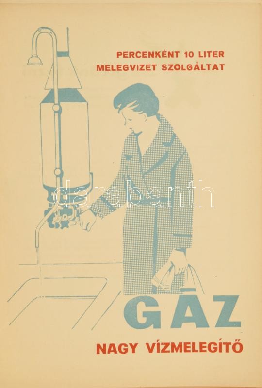 cca 1960 Segítünk főzni GÁZ tűzhely 28 db kisplakát méretű receptlap reklámokkal 22x15 cm - Image 2