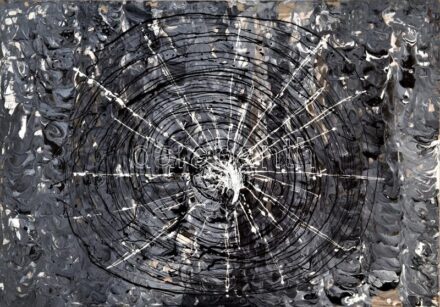 Czibor Ildikó (1969- ): K Y Floyd. Olaj, farost, jelzett, 50×70 cm