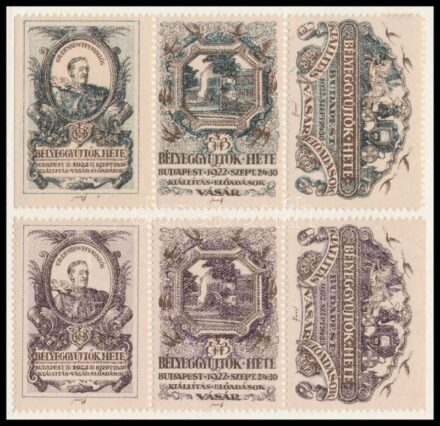 1922 6 db magyar levélzáró összefüggésekben