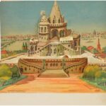 Budapest I. Halászbástya - modern kihajtható dimenziós képeslap. Képzőművészeti Alap / modern pop-up folding dimension postcard (21 x 10,5 cm) (fa) - Image 2