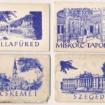 5 db MODERN magyar kis alakú leporellofüzet: Kecskemét, Szeged, Lillafüred, Miskolc-Tapolca, Harkányfürdő / 5 modern Hungarian mini leporello booklets