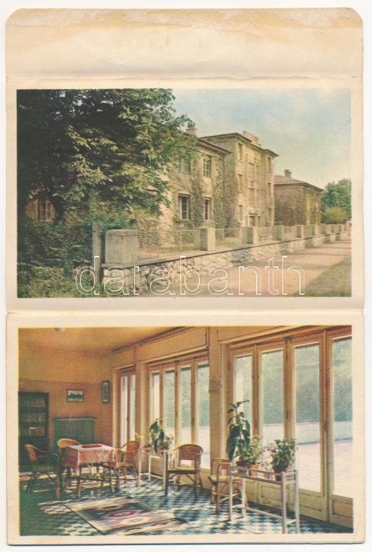5 db MODERN magyar kis alakú leporellofüzet: Kecskemét, Szeged, Lillafüred, Miskolc-Tapolca, Harkányfürdő / 5 modern Hungarian mini leporello booklets - Image 2