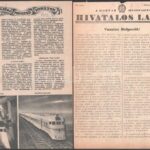 cca 1950-1980 10 db vasúti témájú cikk, képes újság kivágás