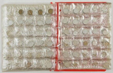 ~260db-os, főleg európai érmetétel műanyag berakólapokon T:vegyes ~260pcs coin lot, mostly from Europe in plastic sheets C:mixed