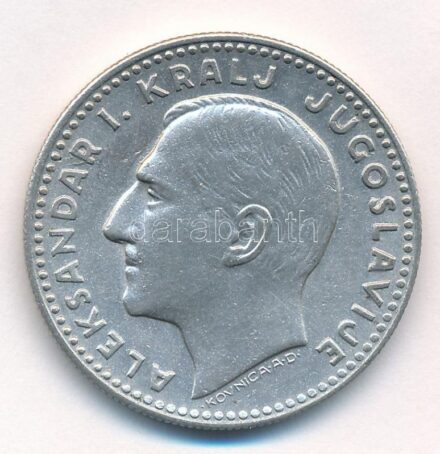 Jugoszlávia 1931. 20D Ag 'I. Sándor' T:1-,2 Yugoslavia 1931. 20 Dinara Ag 'Alexander I' C:AU,XF Krause KM#11
