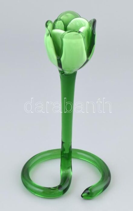 Gyertyatartó. Többrétegű kézi üveg. 20 cm