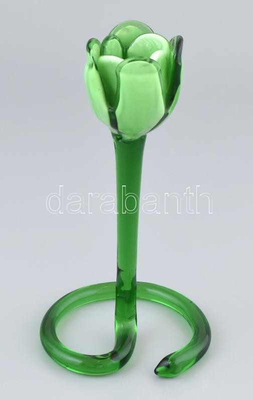 Gyertyatartó. Többrétegű kézi üveg. 20 cm