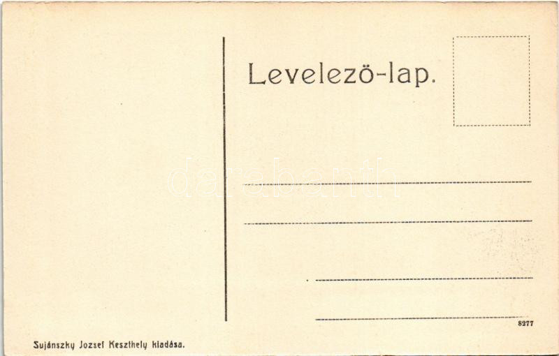 Keszthely, Honvéd huszár laktanya. Sujánszky József kiadása - Image 2