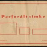 Iskolai perforált címkefüzet és vignetták