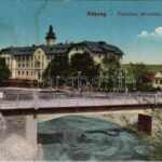 1919 Kőszeg, Vasutas árvaház és az új híd. Róth Jenő kiadása (Rb)