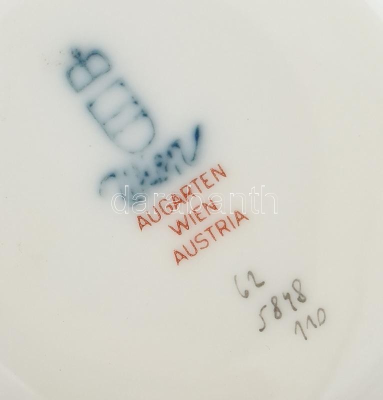 Augarten virágos bonbonniere. Kézzel festett, jelzett, hibátlan d: 15 cm - Image 2