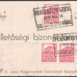 1939 Kispest, illetőségi bizonyítvány illetékbélyegekkel - Image 2