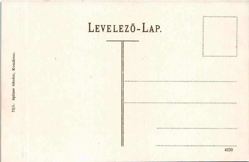 Komárom, Komárnó; Huszár laktanya. Spitzer Sándor kiadása / K.u.k. military hussar barracks - Image 2