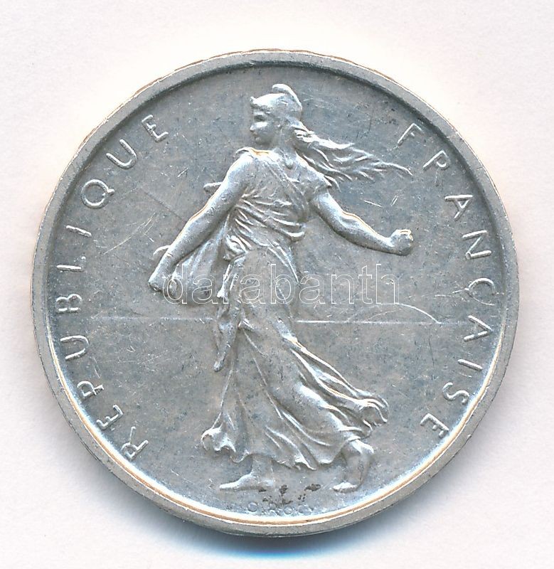 Franciaország 1968. 5Fr Ag T:1-,2 ph France 1968. 5 Francs Ag C:AU,XF edge error Krause KM#926