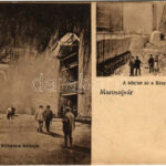 1912 Marosújvár, Uioara, Ocna Mures; sóbánya belseje, kifejtett só. Wagner L. kiadása / salt mine interior (EK)