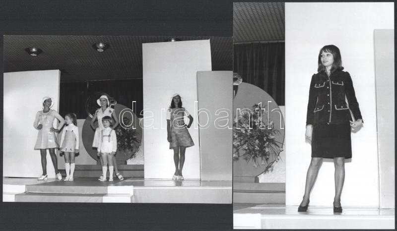 cca 1970-1980 Armuth Iván (1929-1992): Divatbemutatón készült felvételek, 10 db fotó (közte egy színes), hátoldalukon pecséttel jelzettek, 18x13 cm körüli méretben - Image 3