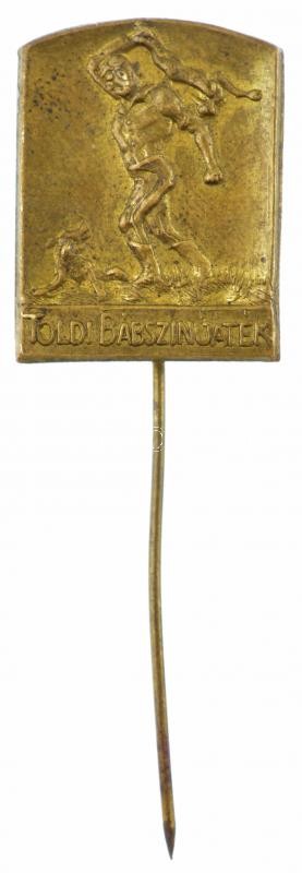 ~1930. 'Toldi Bábszínjáték' sárgaréz jelvény T:2