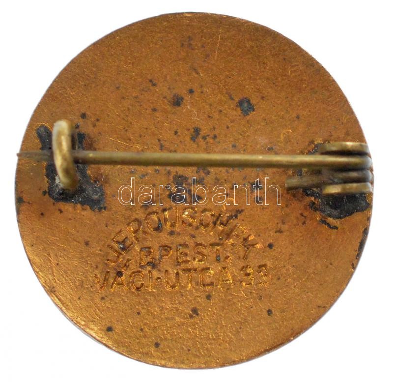 ~1940. 'Vöröskereszt' zománcozott bronz jelvény 'JEROUSCHEK BPEST VÁCI UTCA 39.' gyártói jelzéssel T:1- Hungary ~1940. 'Red Cross' enamelled Br badge with 'JEROUSCHEK BPEST VÁCI UTCA 39.' maker's mark C:AU - Image 2