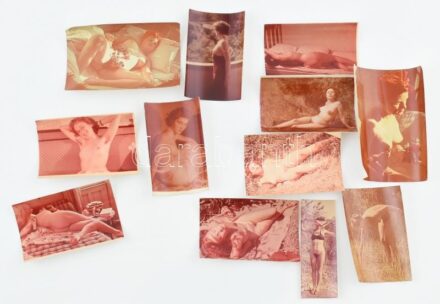 12 db erotikus / akt fotó, 10x6 cm körüli méretben
