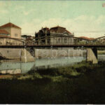 1909 Ungvár, Uzshorod, Uzhhorod, Uzhorod; Nagyhíd, zsinagóga / bridge, synagogue (EK)