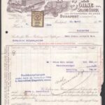 1929 Bp., Herman Herz Söhne Salami Fabrik fejléces számlája, rajta a gyár látképével, illetékbélyeggel