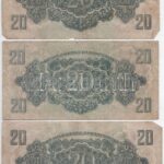 1944. 2P + 5P + 10P (3x) + 20P (3x) 'A Vöröshadsereg Parancsnoksága' T:III,III- - Image 4