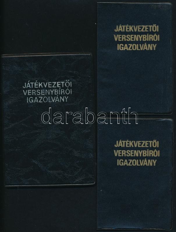 1951-1990 3 db fényképes játékvezetői-versenybírói igazolvány - Image 3