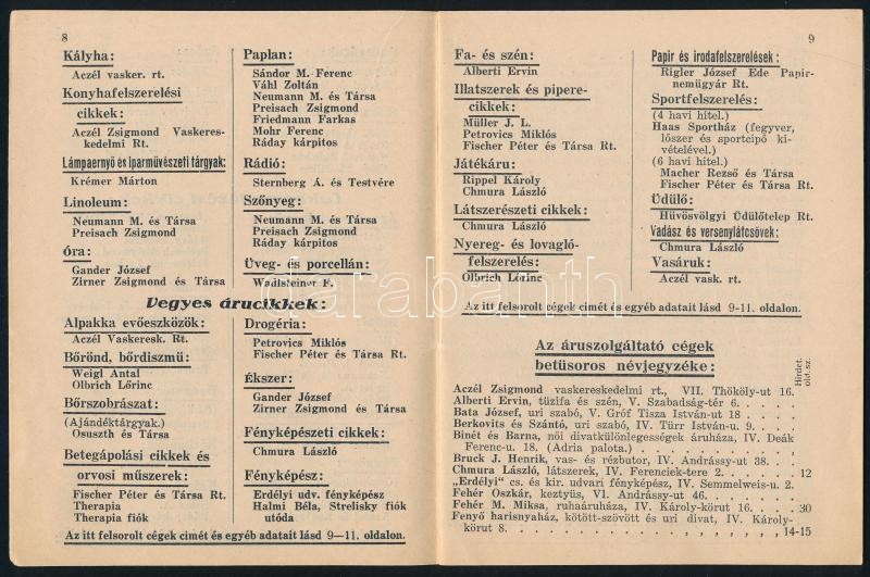 1928 Polgári Gazdasági Szövetkezet Tájékoztató és Cégnévjegyzéke, 1928. Karácsony, Bp., Hellas-ny., 32 p. - Image 3