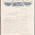 1922 Szeged, Mellis Lajos mészáros, marhakereskedő és sertéshizlaló fejléces levélpapírjára írt levél, rajta a gyár látképével